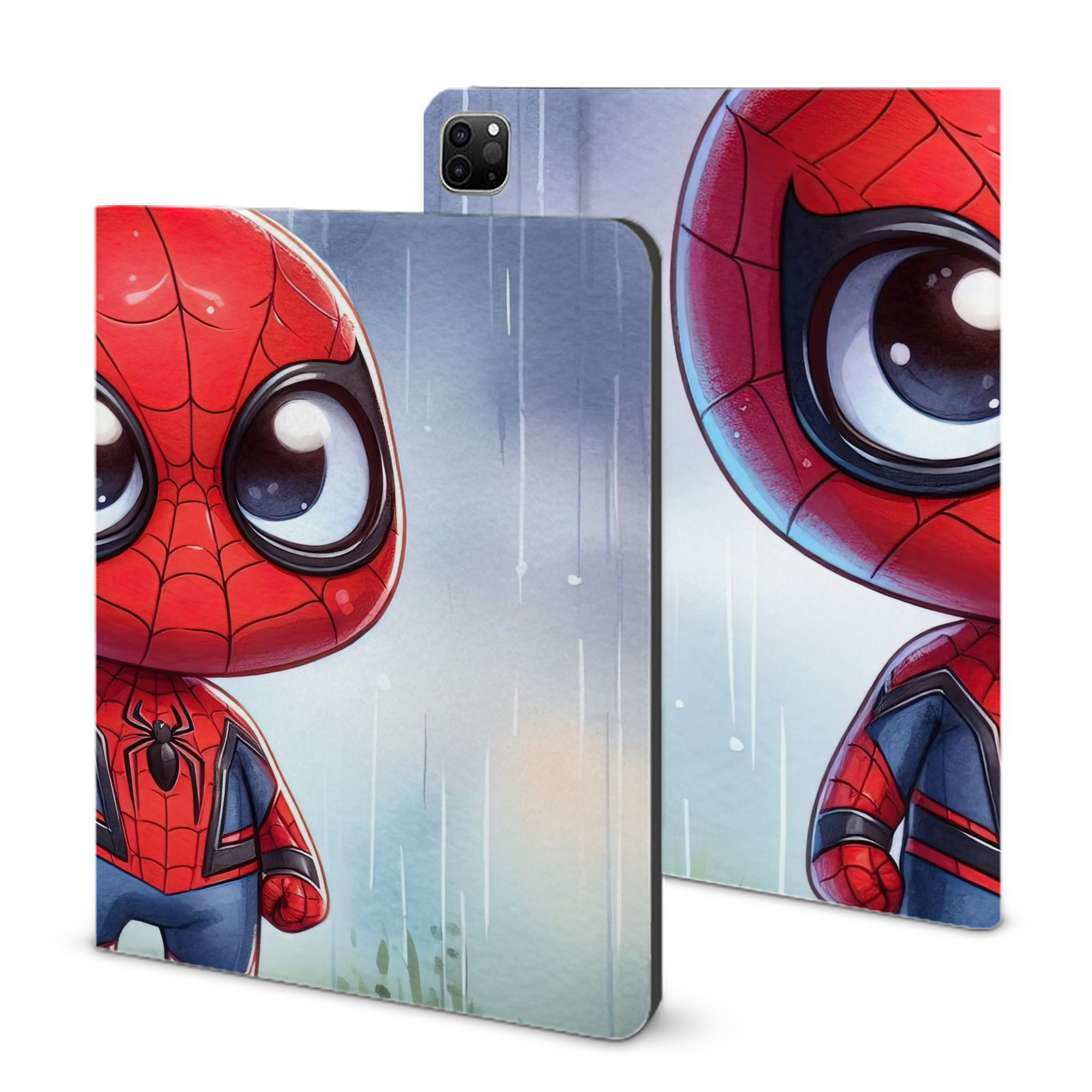 （画像用） Spider Man スパイダーマン IPad ケース ブック型 PUレザー TPU 耐衝撃 軽量 薄型 ペン収納なし 全面保護 IPad 各モデル対応